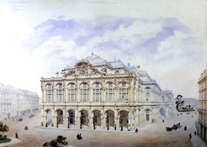 Opera Garnier w Paryżu w 1850 roku Eugeniusza Viollet-le-Duc (Viollet le Duc) (1814-1879)