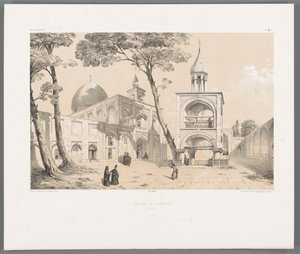 Katedra Vank w Isfahanie Eglise de Djoulfa Ispahan (tytuł na obiekcie) Perskie pejzaże (tytuł serii) Perse modern (tytuł serii) autorstwa Eugene Flandin