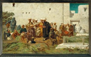 Enterrement maure - pogrzeb mauretański ... autorstwa Eugène Fromentin