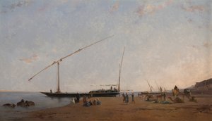 Nad Nilem, w pobliżu Philae autorstwa Eugène Fromentin