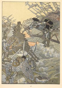 Scena bitwy. autorstwa Eugene Grasset