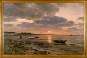 E. Dücker, zachód słońca nad Bałtykiem