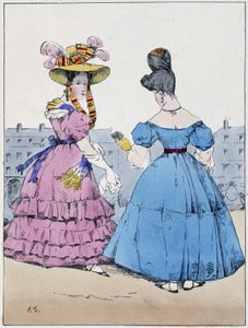 Dwie eleganckie kobiety, boulevard de l
