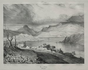 Owernia: Jezioro Aidat, Owernia, 1831. autorstwa Eugene Isabey