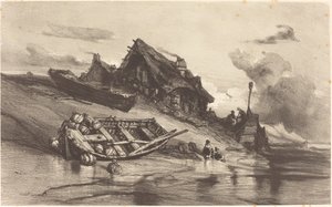 Domki rybackie autorstwa Eugene Isabey