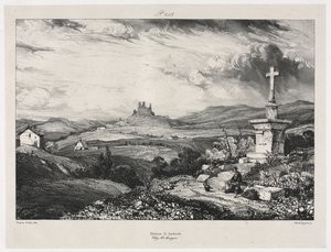 Zamek Larderole, 1832. autorstwa Eugene Isabey