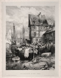 Six Marines: Wnętrze portu, 1833. autorstwa Eugene Isabey