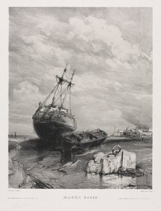 Sześć marines: odpływ , 1833. autorstwa Eugene Isabey