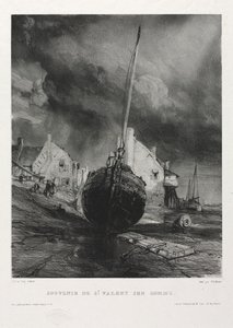 Sześciu Marines: Pamiątka Saint Valéry-sur-Somme autorstwa Eugene Isabey
