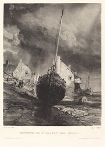 Pamiątka św. Valéry sur Somme autorstwa Eugene Isabey