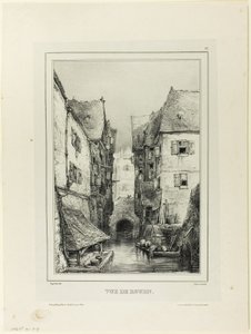 Widok na Rouen autorstwa Eugene Isabey