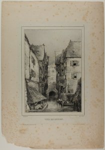 Widok Rouen, tablica trzecia autorstwa Eugene Isabey
