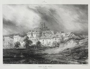 Malownicze i romantyczne podróże po starożytnej Francji, Owernia..., 1830. autorstwa Eugene Isabey