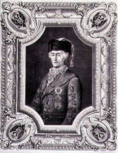 Portret Katarzyny II Wielkiej (1729-96) w stroju podróżnym, rytowany przez Stephane Pannemakera (1847-1930) (grafika) autorstwa Eugene Joseph (after) Viollat