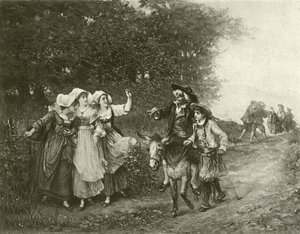 Miller, jego syn i sztuka (grawiura) autorstwa Eugene Joseph Lejeune