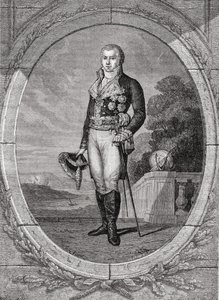 Manuel Godoy y Alvarez de Faria, grawerowane przez Blanpaina, z „Histoire de la Revolution Francaise” Louisa Blanca (1811–82)