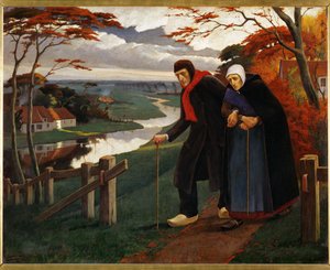 Późna jesień, także niewidomy (obraz na płótnie)