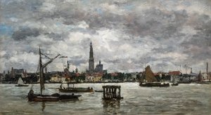 Antwerpia Skalda autorstwa Eugene Louis Boudin