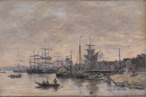 Bordeaux, port autorstwa Eugene Louis Boudin