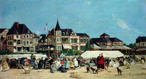 Kasyno w Trouville autorstwa Eugene Louis Boudin