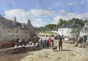 La Fete, ok.1865 autorstwa Eugene Louis Boudin