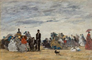 Plaża w Trouville autorstwa Eugene Louis Boudin