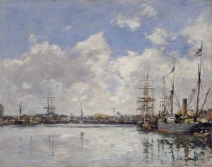 Le Havre, port, 1884 autorstwa Eugene Louis Boudin