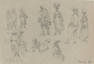 Figury prowincjonalne, koniec XIX wieku. autorstwa Eugene Louis Boudin
