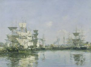Basen w Deauville, ok. 1880-85 autorstwa Eugene Louis Boudin