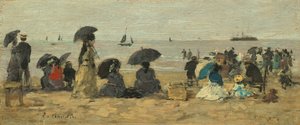 Plaża, 1877. autorstwa Eugene Louis Boudin