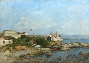 Fortyfikacje w Antibes, Francja, 1893 autorstwa Eugene Louis Boudin