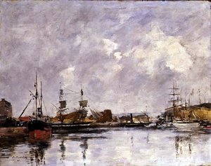 Port Dunkierka autorstwa Eugene Louis Boudin