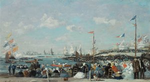 Regaty w Le Havre, 1869 autorstwa Eugene Louis Boudin