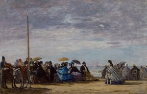 Plaża, 1864 autorstwa Eugene Louis Boudin