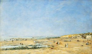 Trouville, ogólny widok na plażę; Trouville, Ogólny widok na plażę, 1890 autorstwa Eugene Louis Boudin