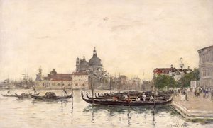Wenecja, Molo autorstwa Eugene Louis Boudin
