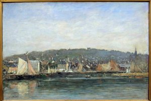 Widok na port Trouville Malarstwo Eugene Louis Boudin autorstwa Eugene Louis Boudin