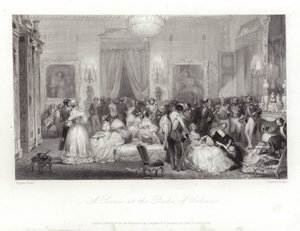 A Soiree at the Duke of Orleans autorstwa Eugene Louis Lami