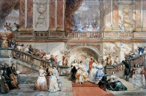 Bal w Hotelu de Ville, 1860 autorstwa Eugene Louis Lami