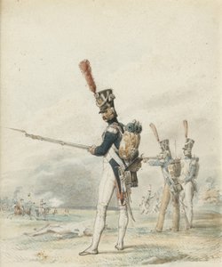 Piechota Młodej Gwardii w 1812 r. autorstwa Eugene Louis Lami
