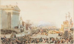 Tłumaczenie popiołów Napoleona: 15 grudnia 1840 autorstwa Eugene Louis Lami