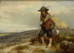 Młody pasterz autorstwa Eugene Modeste Edmond Lepoittevin