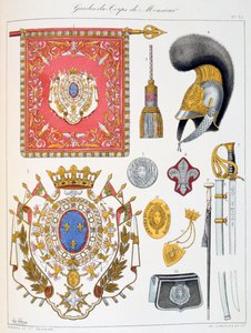 Ochroniarze Monsieur, insygnia autorstwa Eugene Titeux