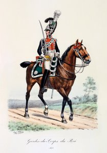 Ochroniarze króla, 1815 autorstwa Eugene Titeux