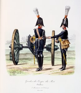 Ochroniarze króla, artyleria, 1814-15 autorstwa Eugene Titeux