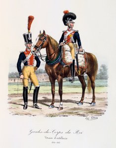 Ochroniarze króla, pociąg artyleryjski, 1814-15 autorstwa Eugene Titeux