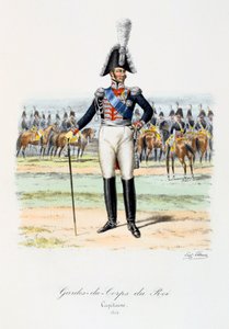 Ochroniarze króla, kapitan, 1814 autorstwa Eugene Titeux