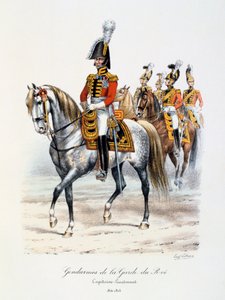 Żandarmi z Gwardii Królewskiej, kapitan-porucznik, 1814-15
