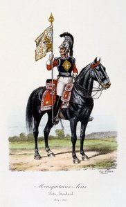 Czarni muszkieterowie, chorąży, 1814-15 autorstwa Eugene Titeux