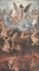 Upadek zbuntowanych aniołów autorstwa Eugenio Cajés